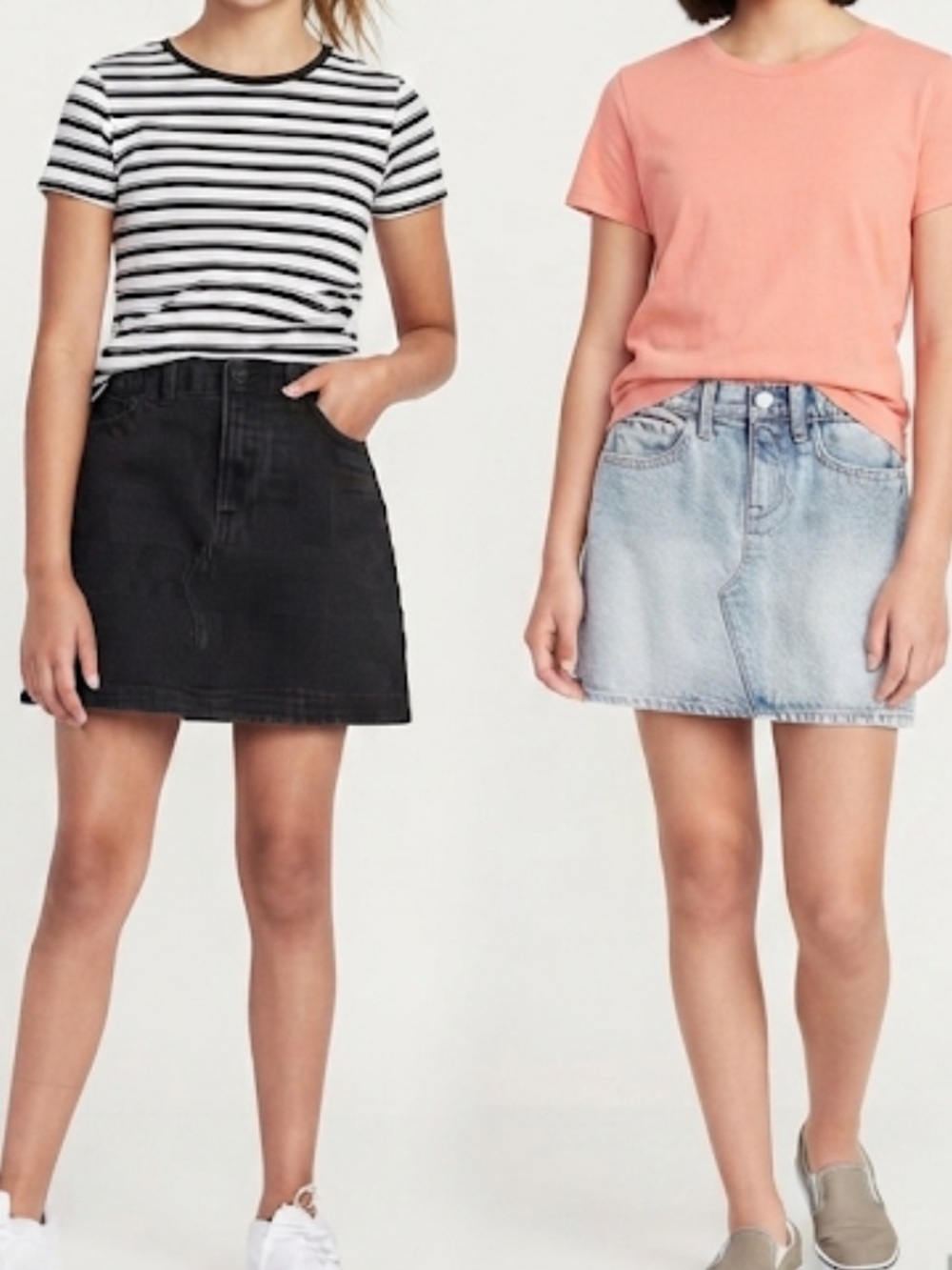 *BUNDLE OF 2* OLD NAVY Girls High Rise Denim Mini Skirts Size XL 14-16